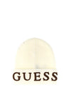 Guess Logo Ribbed Hat and Scarf Gift Set, Ivory