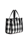 Guess Silvana Vichy Print Mini Tote Bag, Black