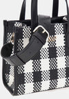 Guess Silvana Vichy Print Mini Tote Bag, Black