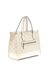 Guess Silvana Woven Medium Grab Bag, Stone Multi