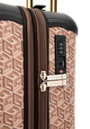 Guess Wilder Travel G Cube 18” Spinner Suitcase, Taupe Logo