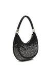 Guess Zalina Mini Rhinestone Grab Bag, Black