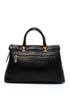 Guess Sestri Pebbled Faux Leather Satchel Bag, Black