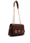 Guess Eco Ali Buckle Detail Shoulder Bag, Burgundy