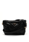 Guess Zaina Quilted Top Zip Crossbody Bag, Black