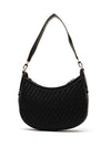 Guess Murielle Woven Effect Shoulder Bag, Black