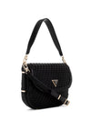 Guess Murielle Woven Effect Crossbody Bag, Black