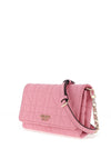 Guess Assia Mini Quilted Crossbody Bag, Pink