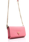 Guess Noelle Saffiano Clutch Crossbody Bag, Pink