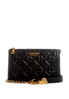 Guess Abey Quilted Mini Crossbody Bag, Black