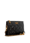 Guess Abey Quilted Mini Crossbody Bag, Black