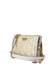 Guess Abey Quilted Mini Crossbody Bag, Gold