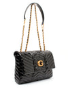 Guess Lovide Glossy Shoulder Bag, Black