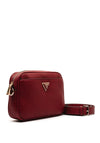 Guess Meridian Pebbled Effect Crossbody Bag, Burgundy