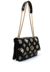 Guess Deesa Peony Medium Shoulder Bag, Black