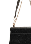 Guess Cresidia Logo Embossed Crossbody Satchel Bag, Black