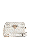 Guess Arlena Logo Print Crossbody Bag, White