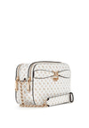 Guess Arlena Logo Print Crossbody Bag, White