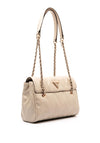 Guess Eda Chevron Stitch Flapover Shoulder Bag, Taupe