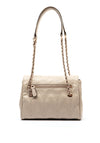 Guess Eda Chevron Stitch Flapover Shoulder Bag, Taupe