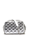 Guess Giully Quilted Crossbody Bag, Silver