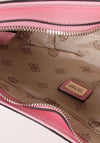 Guess Sarita Faux Leather Half Moon Shoulder Bag, Pink Bubblegum