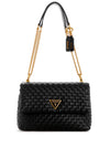 Guess Lisbet Woven Shoulder Bag, Black