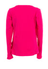 Guess Older Girl Heart Logo Long Sleeve Top, Pink