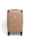 Guess Berta Travel 28” 4G Logo 8 Wheel Spinner Suitcase, Brown