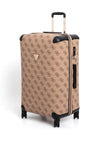 Guess Berta Travel 28” 4G Logo 8 Wheel Spinner Suitcase, Brown