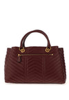 Guess Lovide Quilted Satchel Bag, Merlot