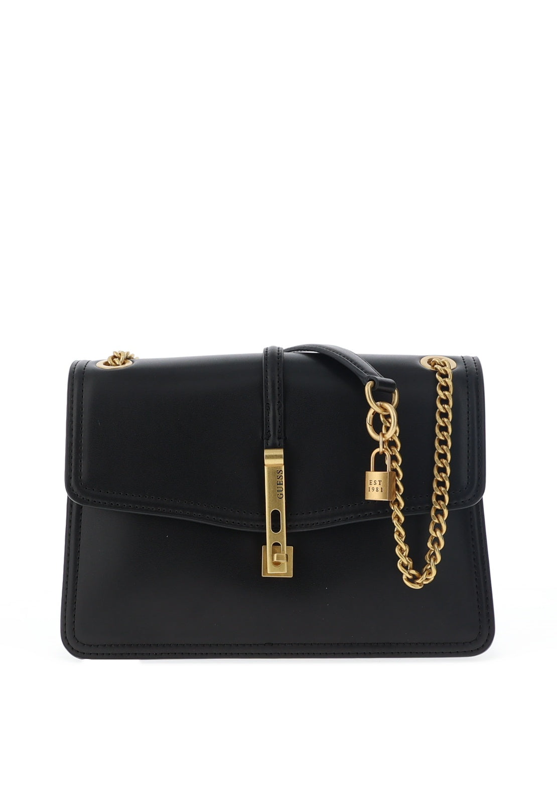 Guess James Smooth Crossbody Bag, Black - McElhinneys