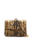 Guess James Faux Reptile Print Shoulder Bag, Amber Multi