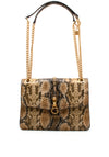 Guess James Faux Reptile Print Shoulder Bag, Amber Multi