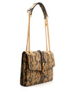 Guess James Faux Reptile Print Shoulder Bag, Amber Multi