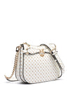 Guess Arlena Logo Print Medium Crossbody Bag, White