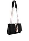 Guess Noelle Stripe Detail Shoulder Bag, Black