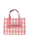 Guess Silvana Vichy Print Tote Bag, Pink