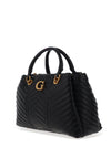 Guess Lovide Quilted Satchel Bag, Black