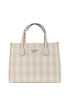 Guess Silvana Vichy Print Tote Bag, Stone