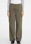 Guess Womens Cargo Chino Trousers, Khaki Green