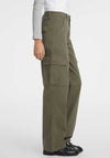 Guess Womens Cargo Chino Trousers, Khaki Green