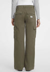 Guess Womens Cargo Chino Trousers, Khaki Green