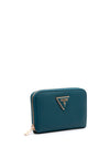 Guess Meridian Large Zip Around Wallet, Teal