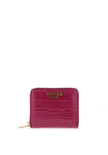 Guess Laurel Croc Small Zip Around Wallet, Boysenberry