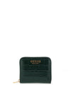 Guess Laurel Croc Small Zip Around Wallet, Forest