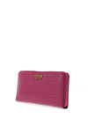 Guess Laurel Croc Large Zip Around Wallet, Boysenberry