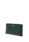 Guess Laurel Croc Large Zip Around Wallet, Forest