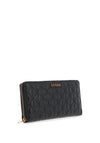 Guess Aveta Large Zip Around Wallet, Black