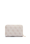 Guess Laurel 4G Logo Medium Zip Around Wallet, Dove